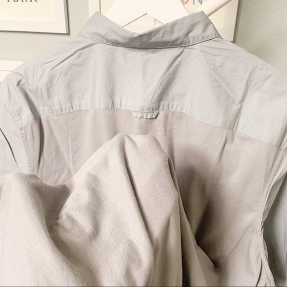 Gap Gray Stripe Button-Down Shirt XL - Picture 6 of 7